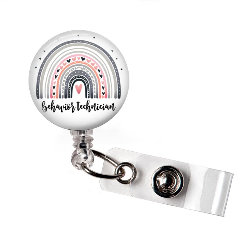 Badge Reel RBT Behavior Technician Retractable ID Name Holder